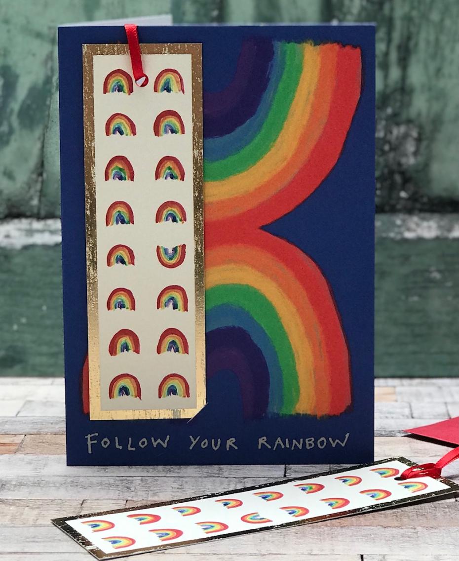 'Follow your Rainbow'  Bookmark card